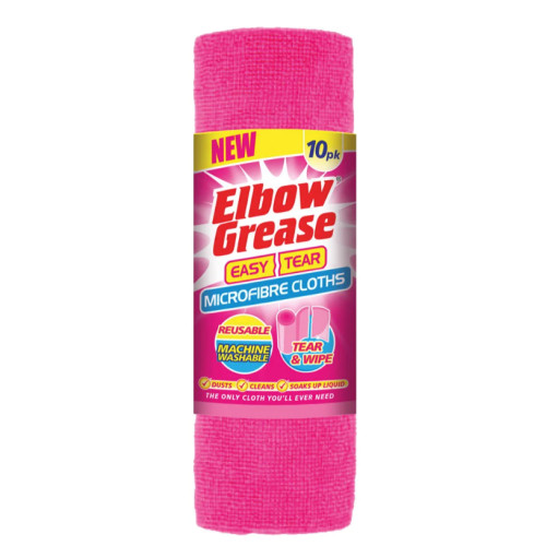 Серветки з мікрофібри Elbow Grease Easy Tear, рожеві, 10 шт